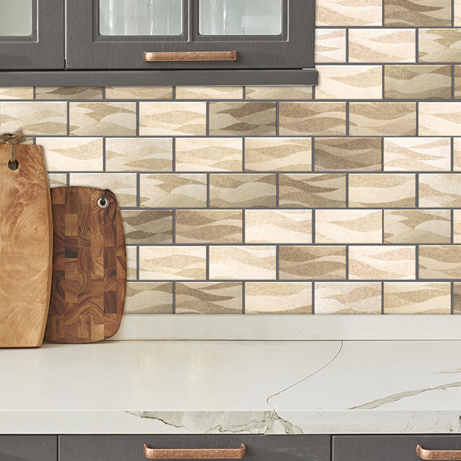 SkinnyTile 6" x 3" Glass Peel and Stick Subway Tile Wayfair.ca